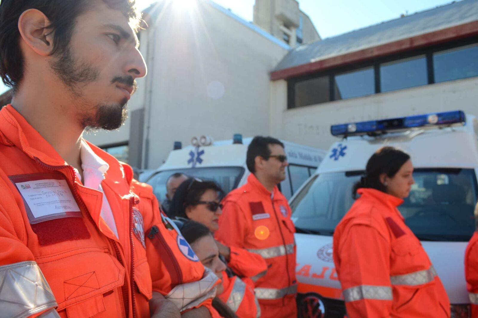 Volontari e ambulanze della Croce Bianca Perugia